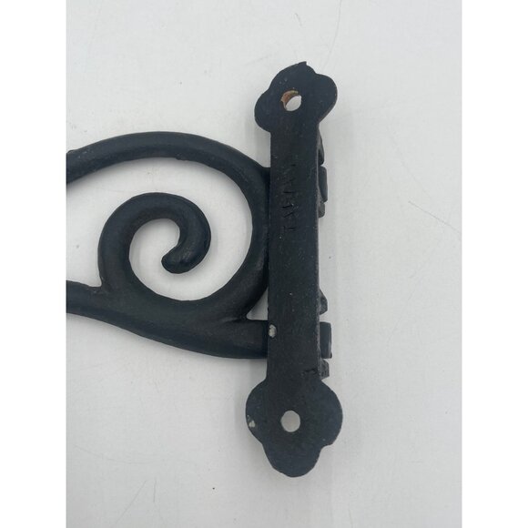 Vintage Iron Decorative Door Hinge With Scroll Design 12 Inches Length Black Fin - Picture 3 of 4